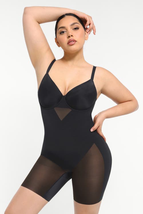 Shapellx Airslim Full Coverage Seamless Shaping Bodysuit In Classic Black