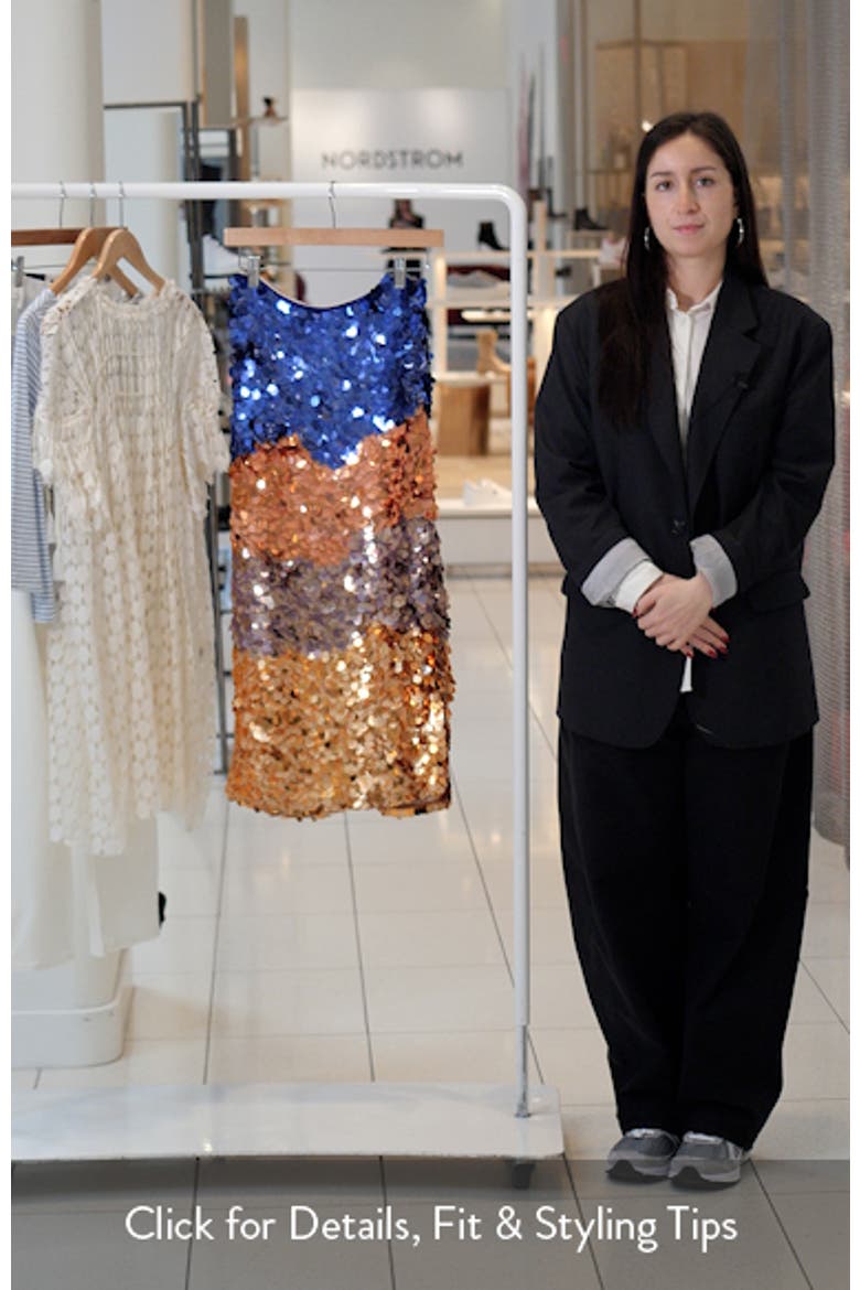 Matilde Colorblock Sequin Midi Skirt video