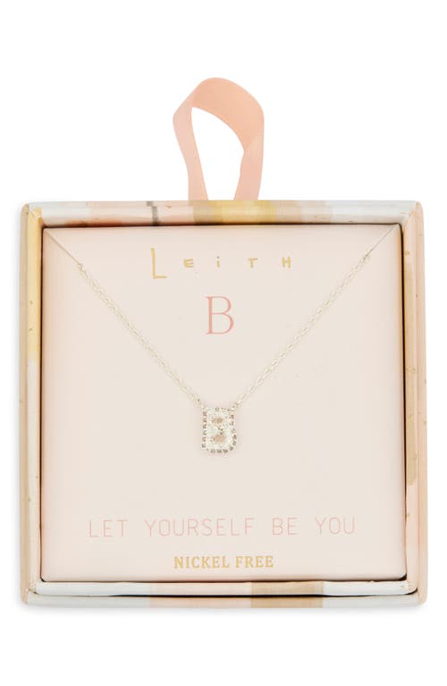 Leith Cubic Zirconia Initial Pendant Necklace