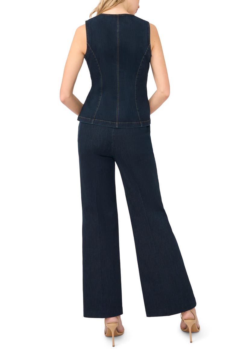 Gia Button Vest, Alternate, color, ESTATE BLUE