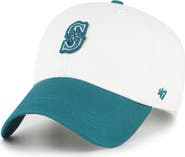 '47 Men's '47 White/Teal Seattle Mariners Contemporary Tonal Clean Up Adjustable Hat