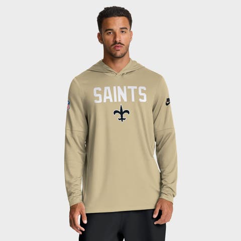 Men's Nike Gold New Orleans Saints Sideline Alt Pack Dri-FIT Lightweight Hooded Top