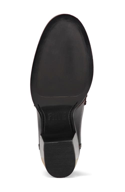Frye Jean Stacked Heel Loafer In Black