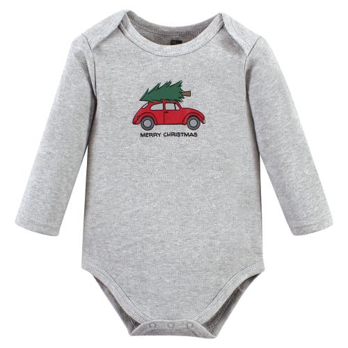 Hudson Baby Essential Long-sleeve Cotton Bodysuit Triple Set