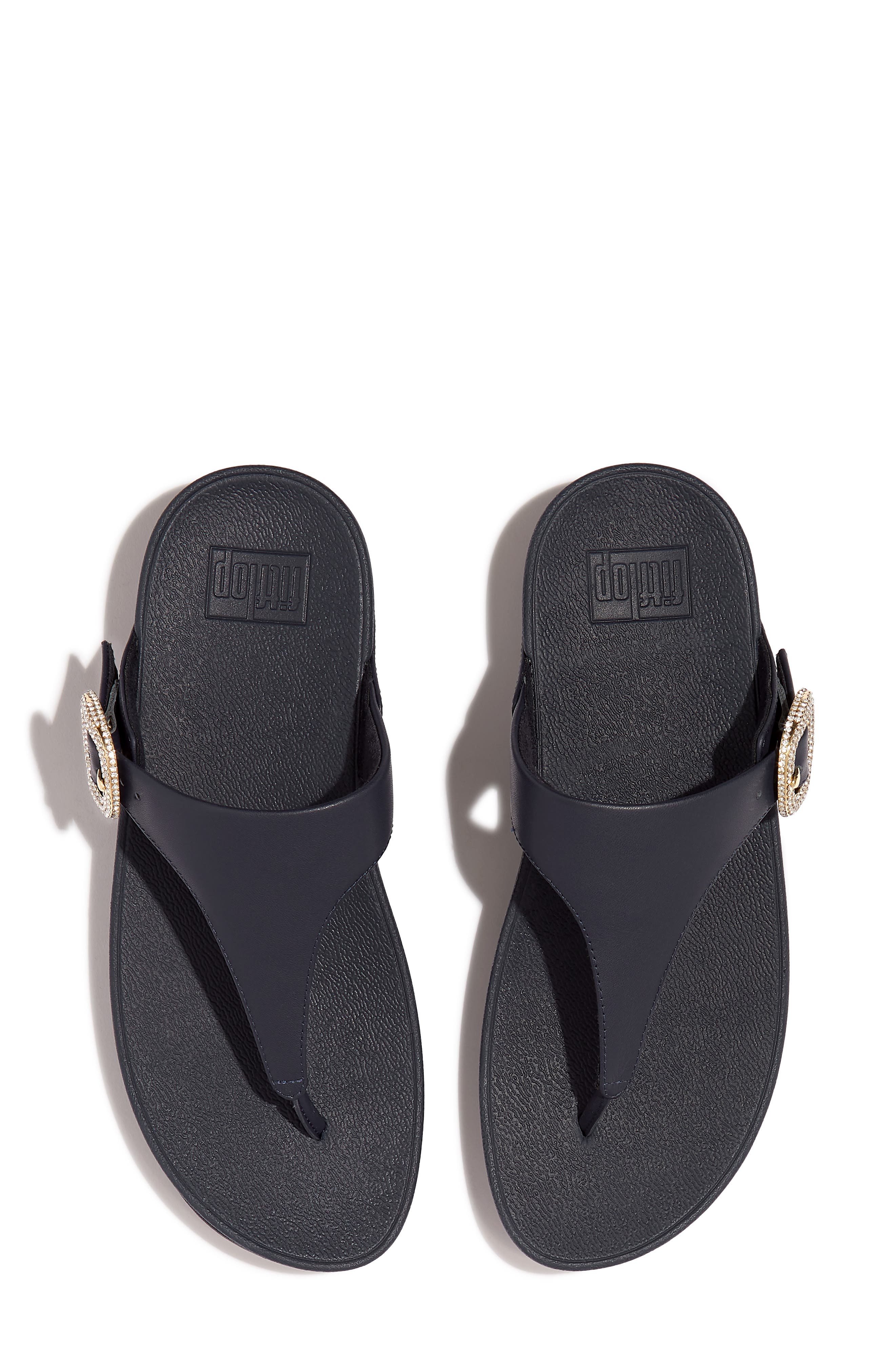 Lulu Crystal Buckle Platform Flip Flop, Alternate, color, MIDNIGHT NAVY