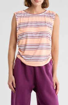 Free People Stripe Sport Mode Muscle T-Shirt