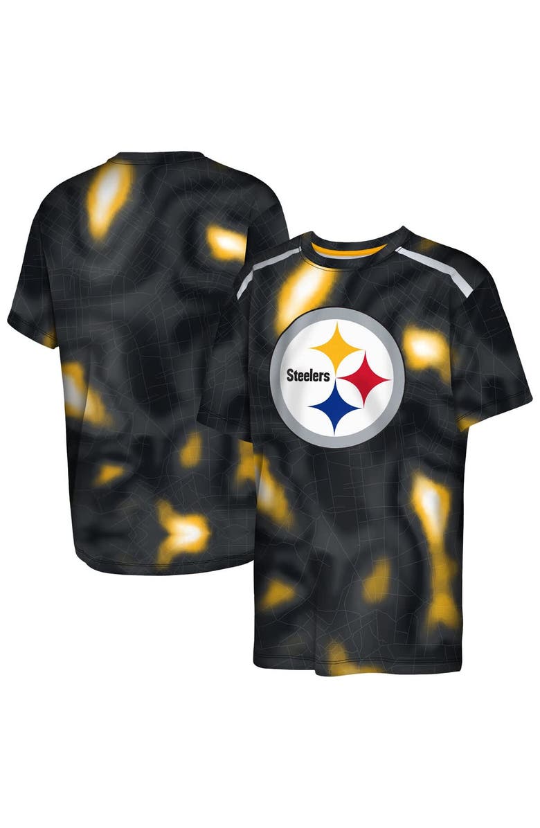 Outerstuff Youth Outerstuff Black Pittsburgh Steelers End Zone Dri-Tek T-Shirt, Main, color, Black