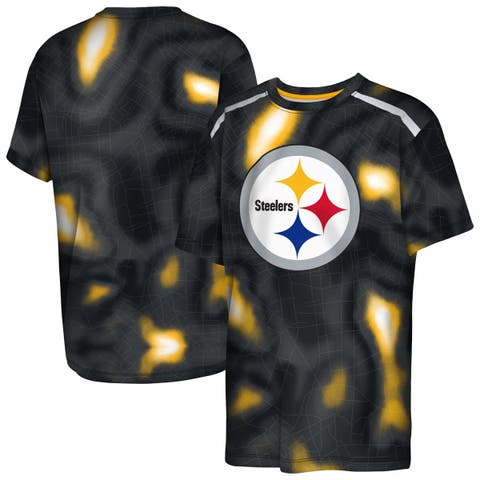 Youth Outerstuff Black Pittsburgh Steelers End Zone Dri-Tek T-Shirt