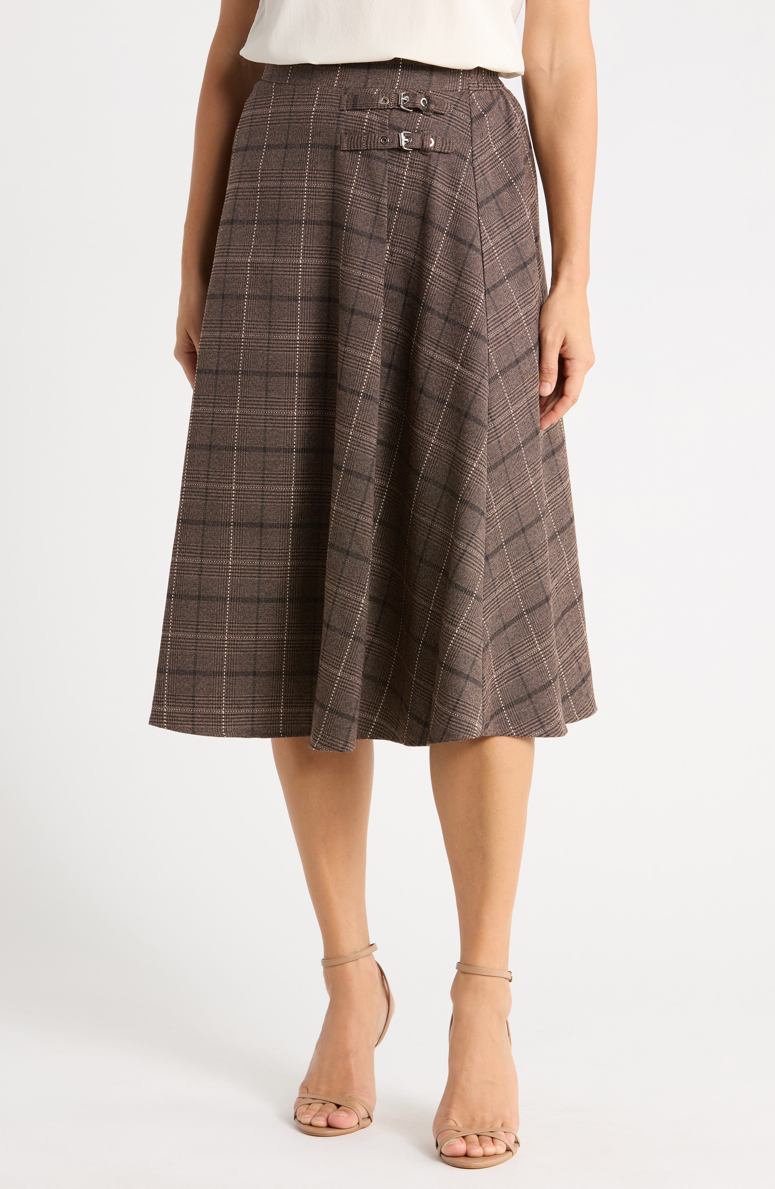 Plaid Midi Skirt
