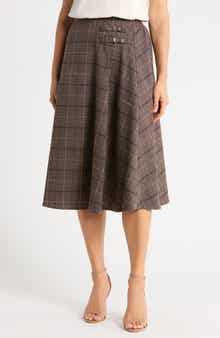 Plaid Midi Skirt