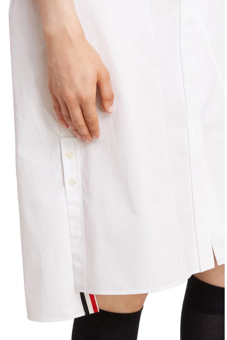 Belted Poplin Shirtdress, Alternate, color, WHITE