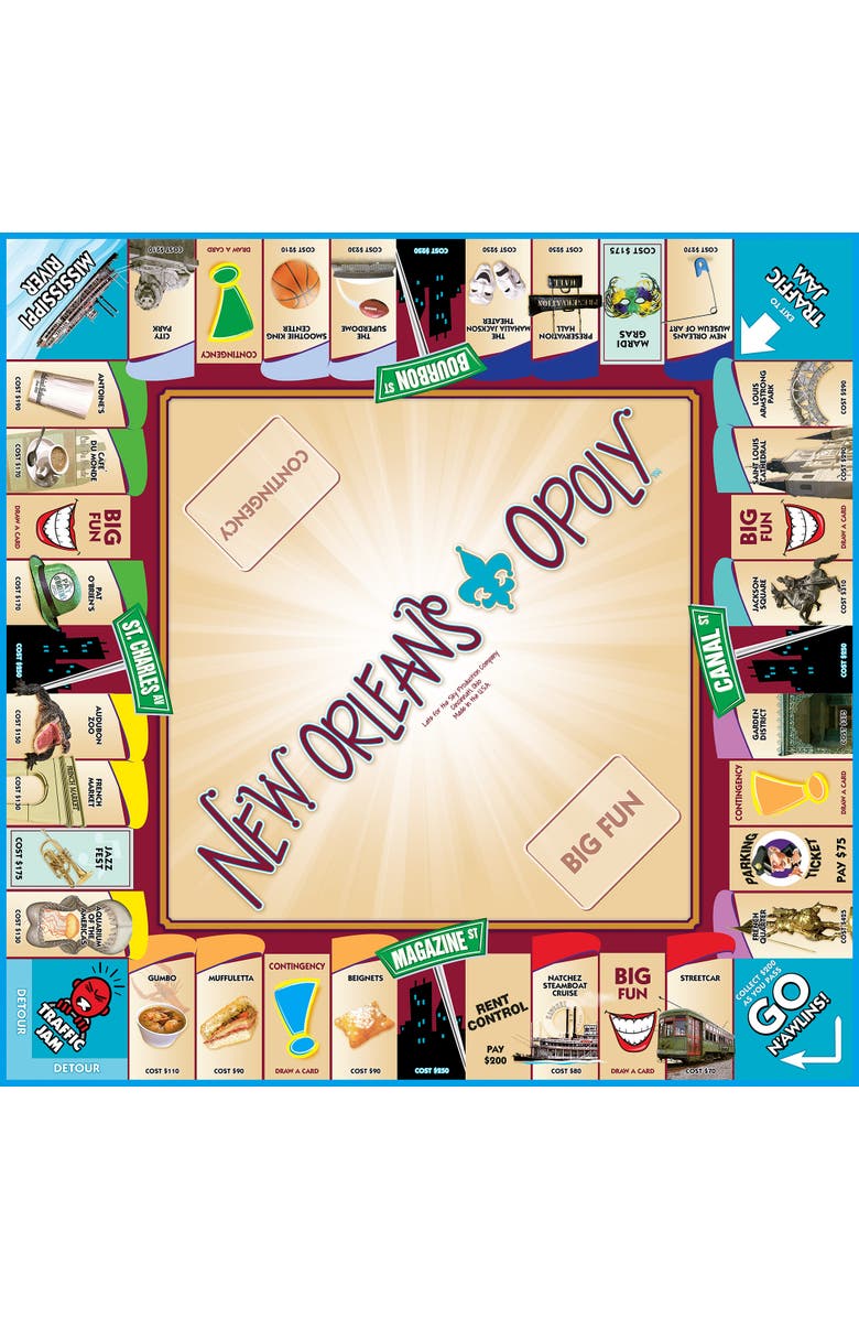 Late for the Sky New Orleansopoly Monopoly Board Game, Alternate, color, Multicolored