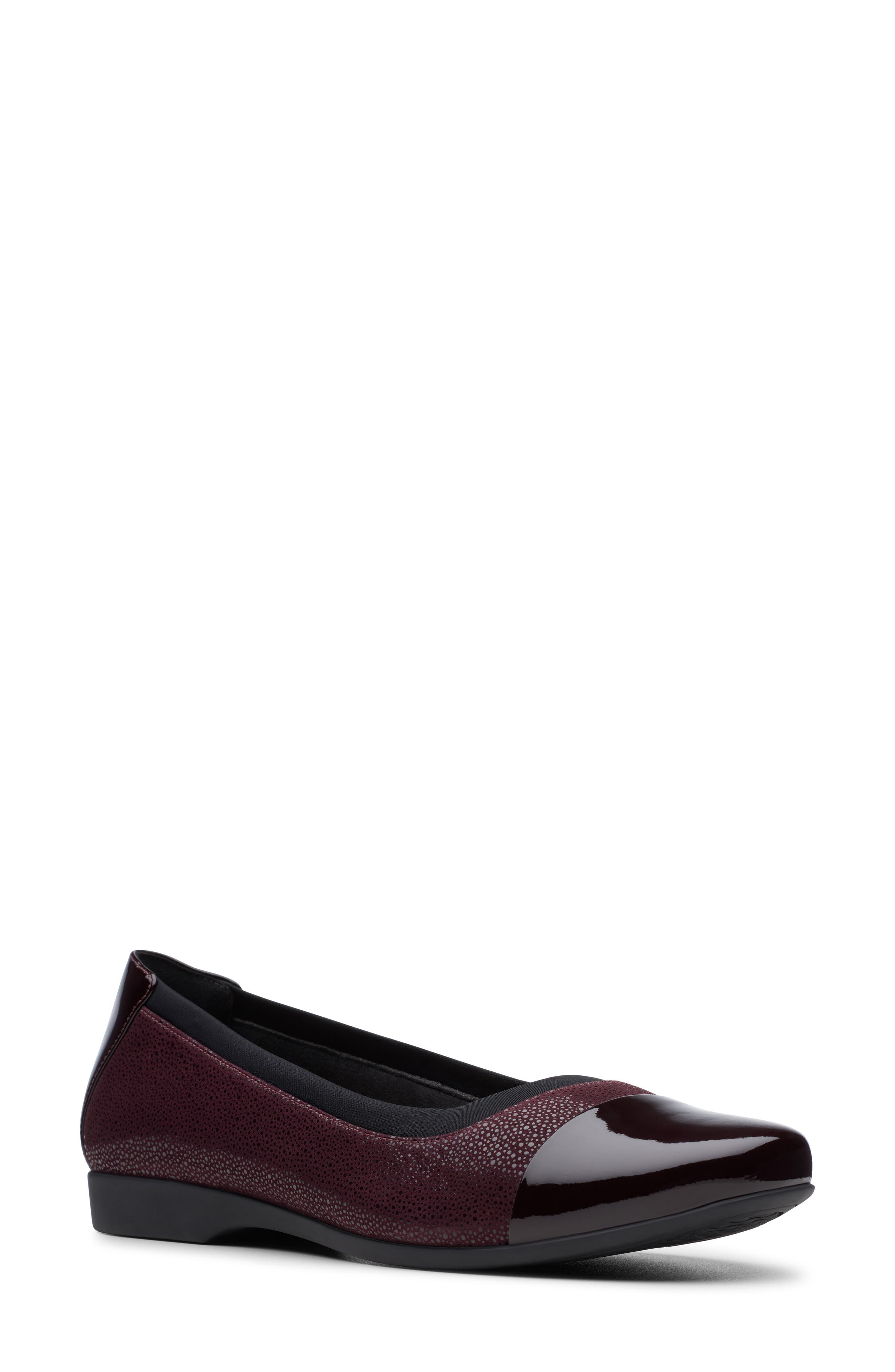 Un Darcey Cap Flat, Main, color, EGGPLANT LEATHER