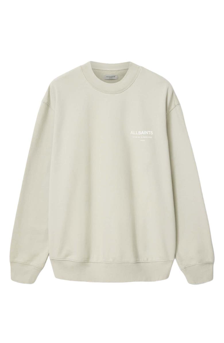 AllSaints Dreamer Oversize Cotton Fleece Crewneck Sweatshirt, Alternate, color, Powdered Green