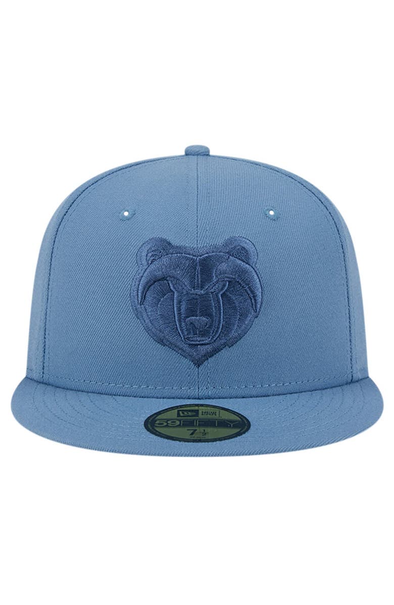 New Era Men's New Era Blue Memphis Grizzlies Color Pack Faded Tonal 59FIFTY Fitted Hat, Alternate, color, 
