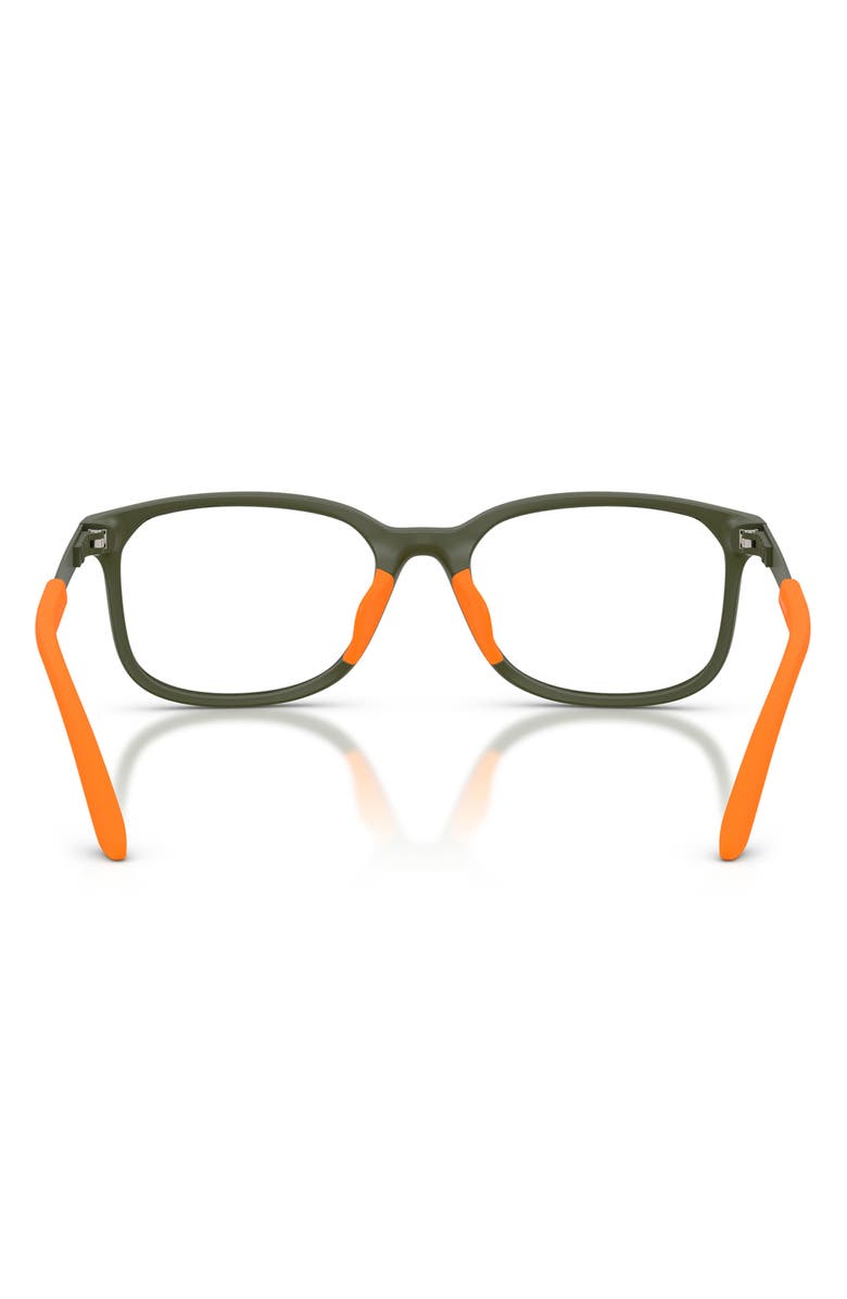 Emporio Armani Kids' 47mm Pillow Optical Glasses, Alternate, color, Matte Green / Demo Lens