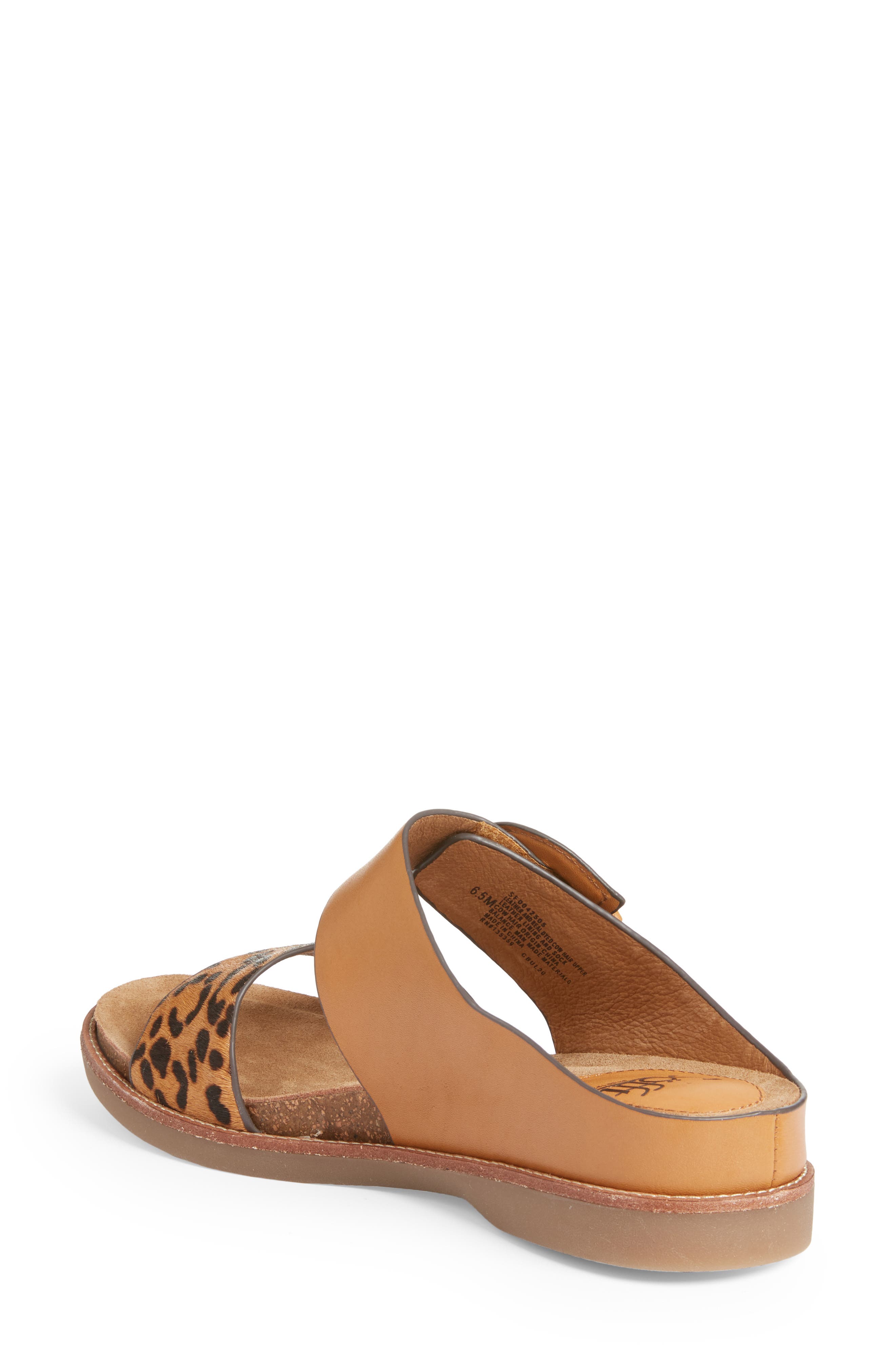 Braya Slide Sandal, Alternate, color, LUGGAGE/ TAN