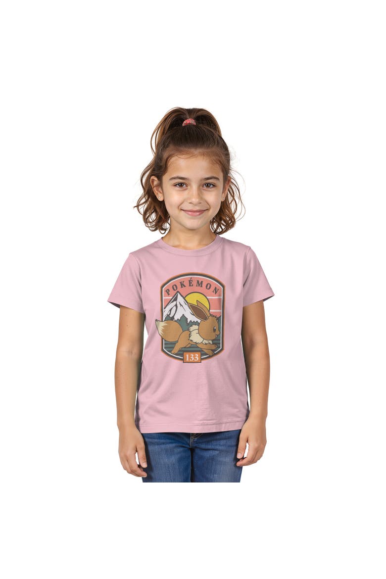 Girls' Eevee 133 Graphic Short Sleeve T-Shirt, Main, color, Light Pink