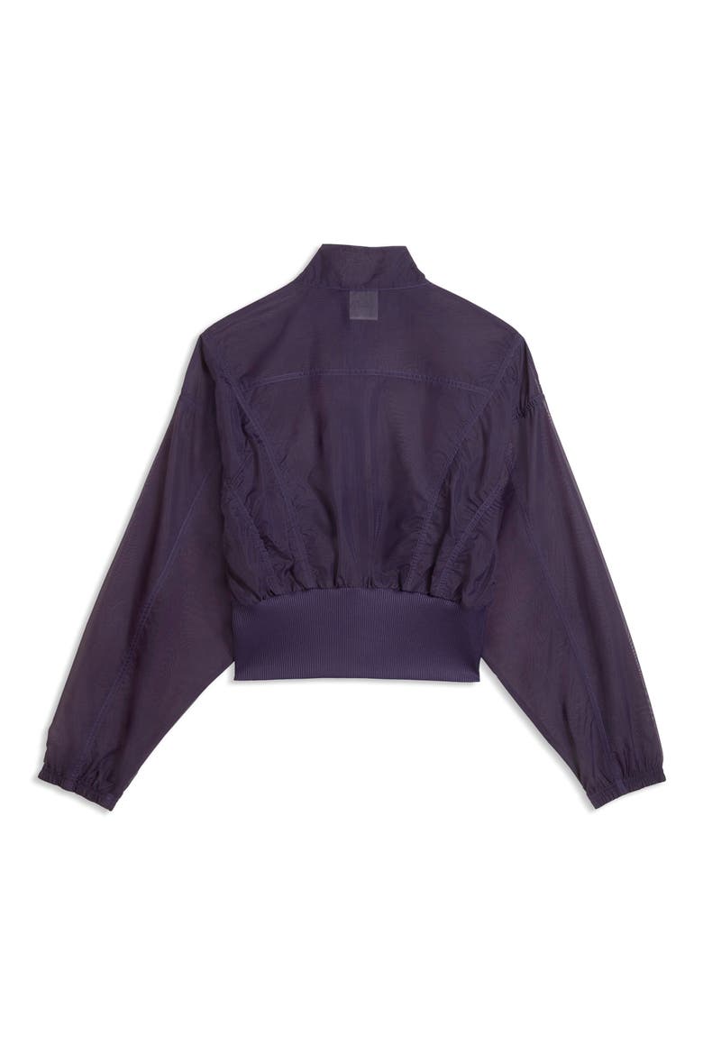 Dare To Water Repellent Sheer Woven Jacket, Alternate, color, DEEP PLUM