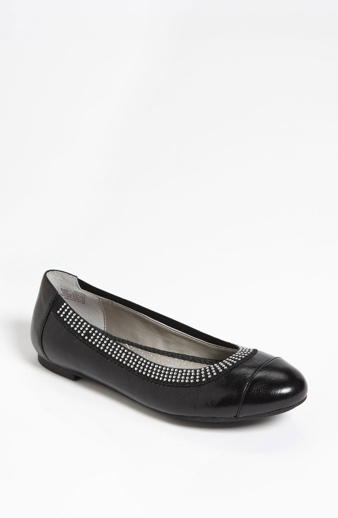 'Kailani' Flat, Main, color, BLACK GLAZED GOAT
