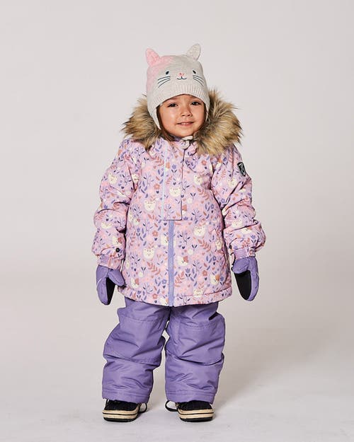 Deux Par Deux Two-piece Play Snowsuit In Purple