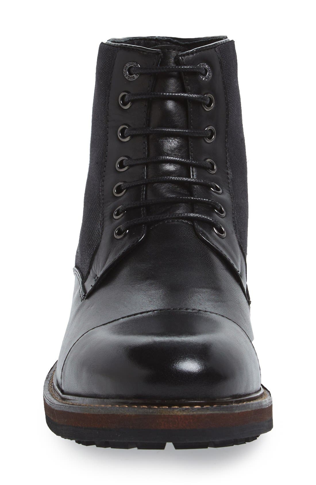 'Northstar' Cap Toe Boot, Alternate, color, BLACK