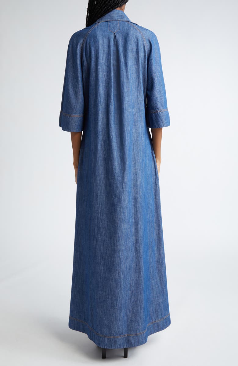 Zimmermann Denim Maxi Dress, Alternate, color,