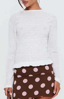Bradly Shirred Crewneck Top