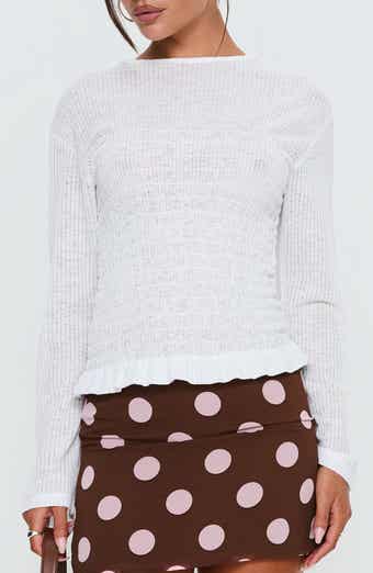 Bradly Shirred Crewneck Top