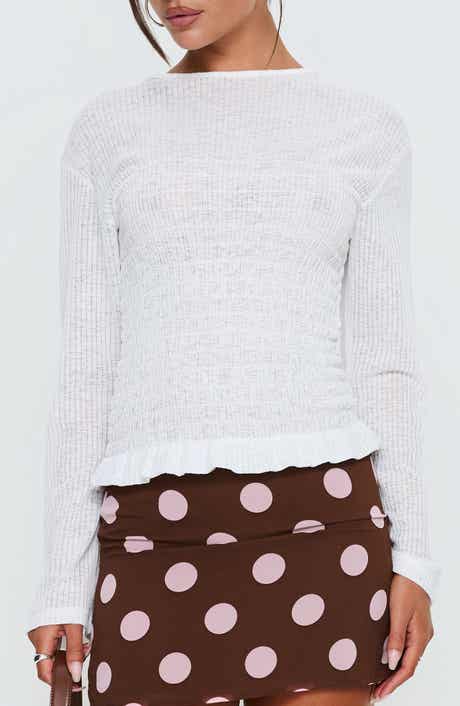Bradly Shirred Crewneck Top
