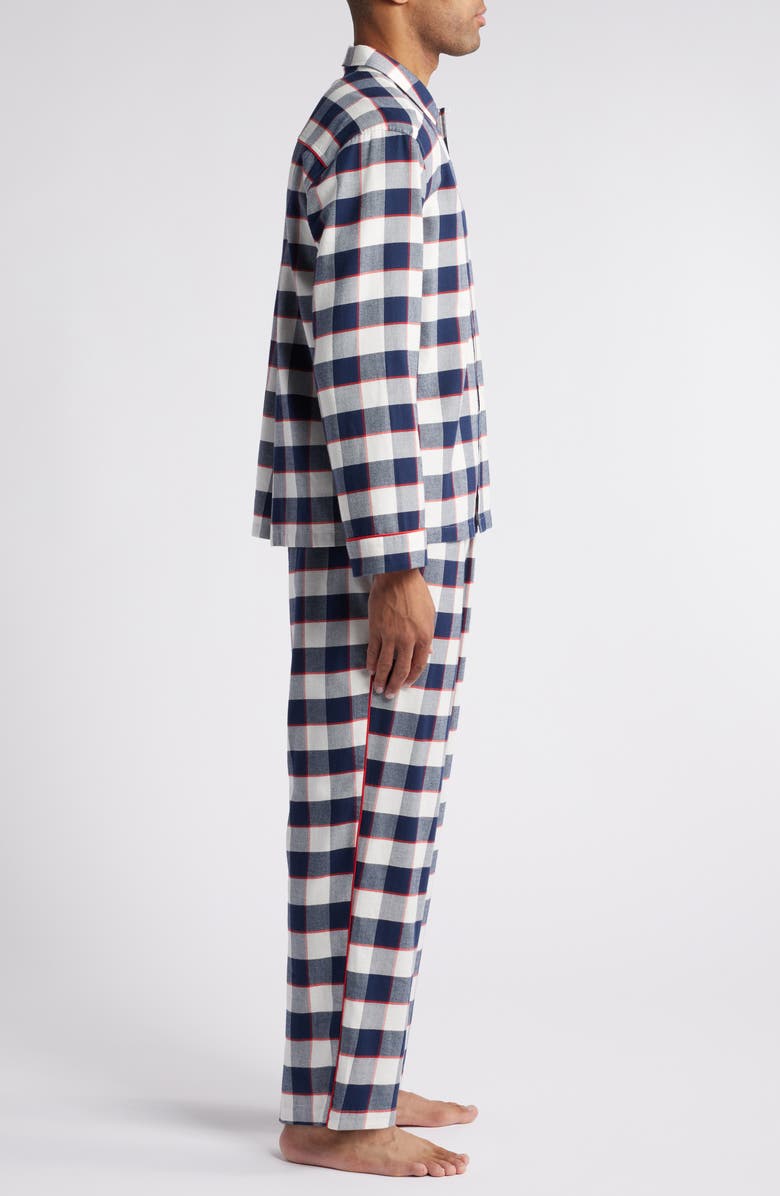 Lunya Check Cotton & Modal Flannel Pajamas, Alternate, color,