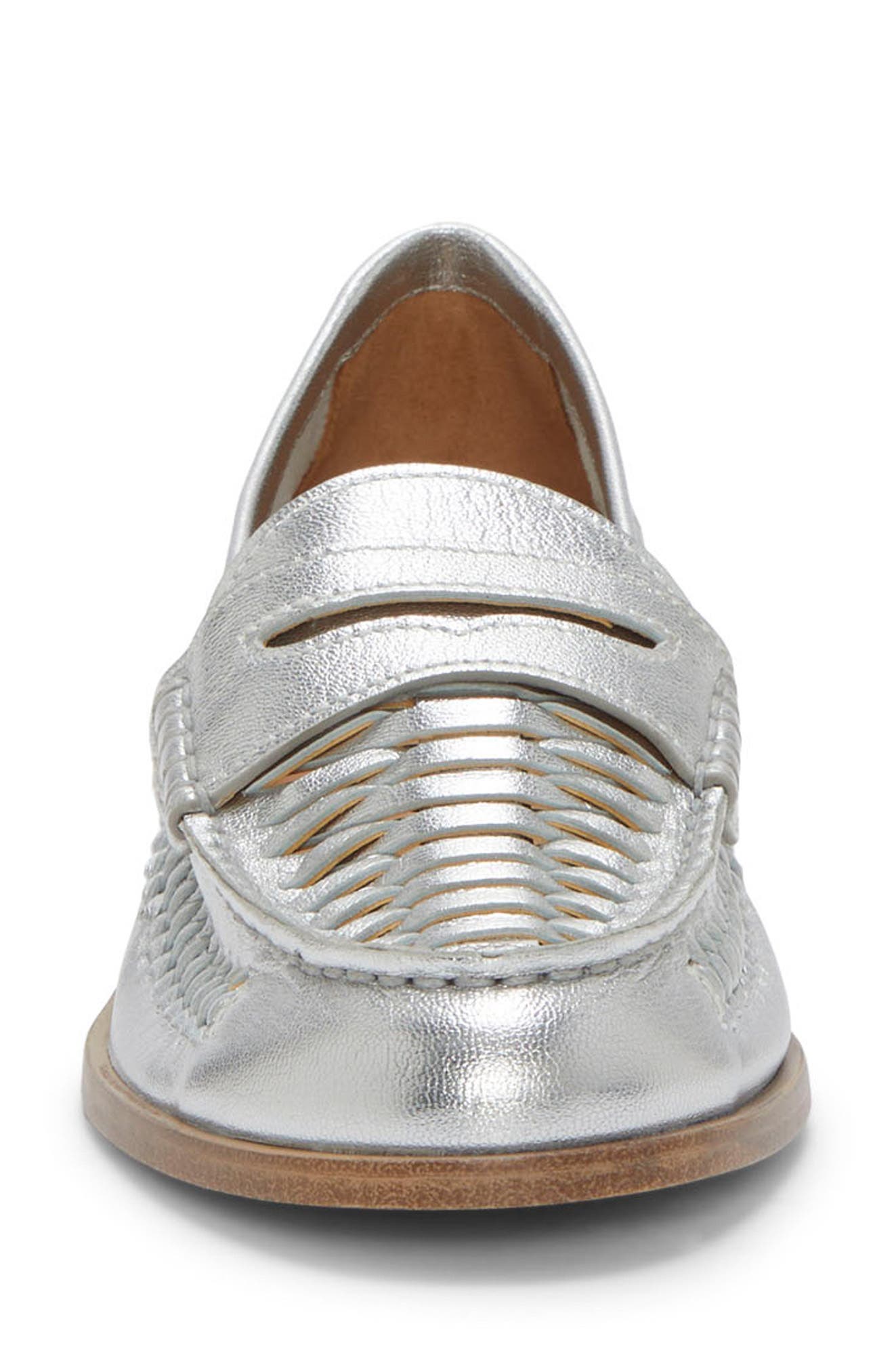 Calie Penny Loafer, Alternate, color, SILVER