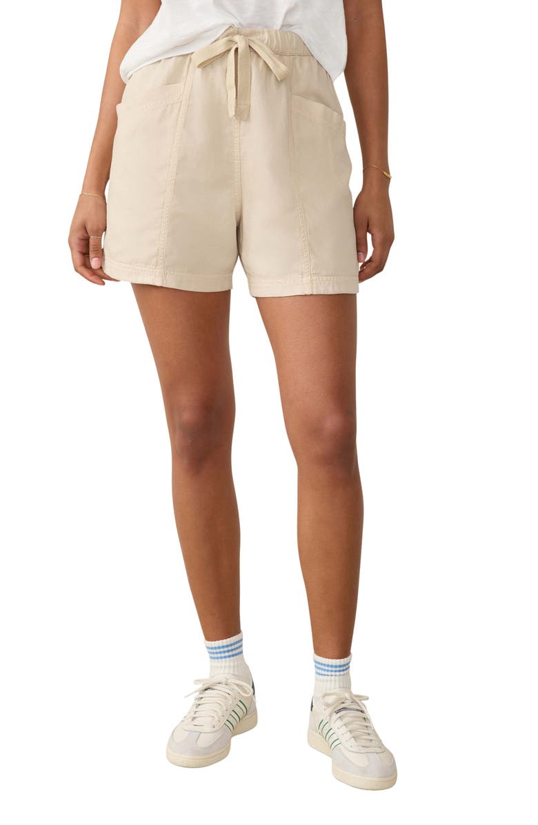 Faherty Topanga Drape Pull-On Shorts, Main, color, Wheaten