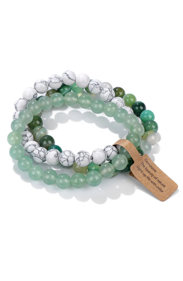 Erin McDermott Jewelry Isle of Palms Stone Bracelets, Main, color, Green