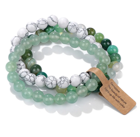 Isle of Palms Stone Bracelets (set of 3)