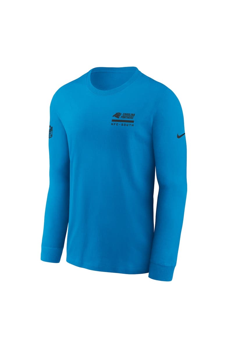 Nike Men's Nike Blue Carolina Panthers Sideline Performance Long Sleeve T-Shirt, Alternate, color, Blue