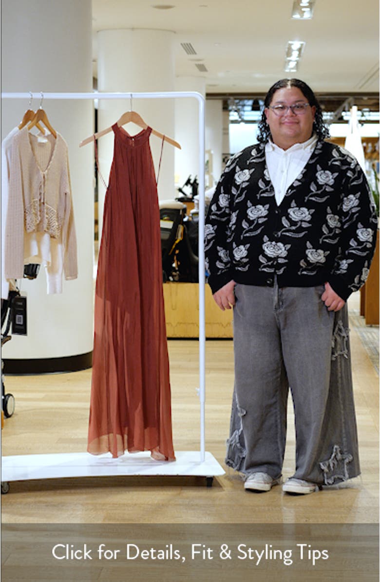 Vita Mock Neck Satin Maxi Dress, sales video thumbnail