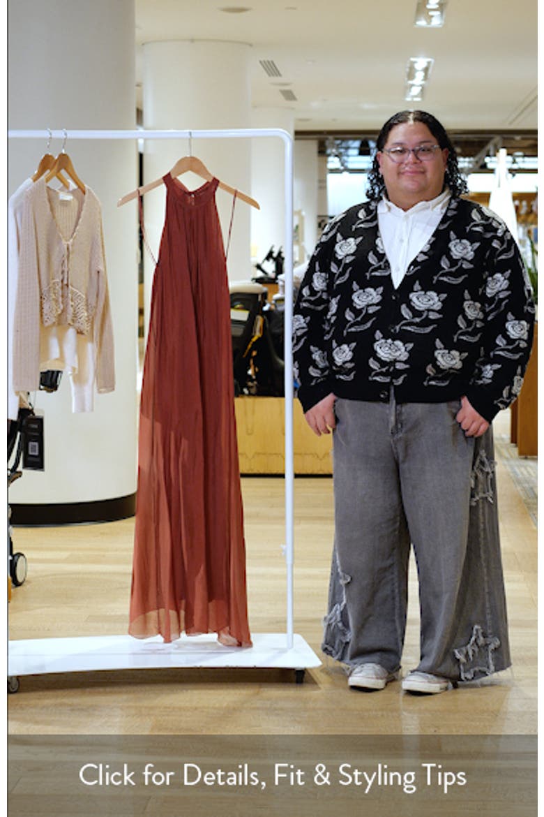 Vita Mock Neck Satin Maxi Dress video