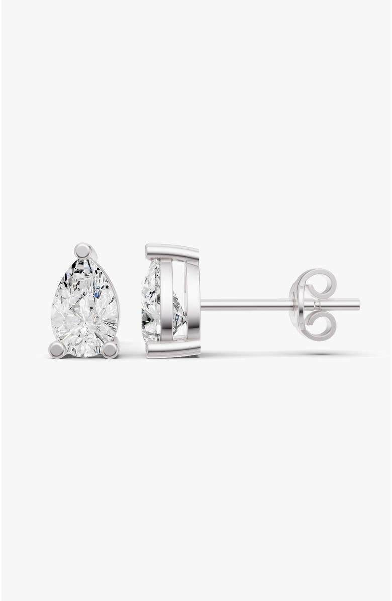 SEREIA OFFICIAL 14K Gold Studs 0.75 ct Earrings Pear Solitaire, Alternate, color, White Gold
