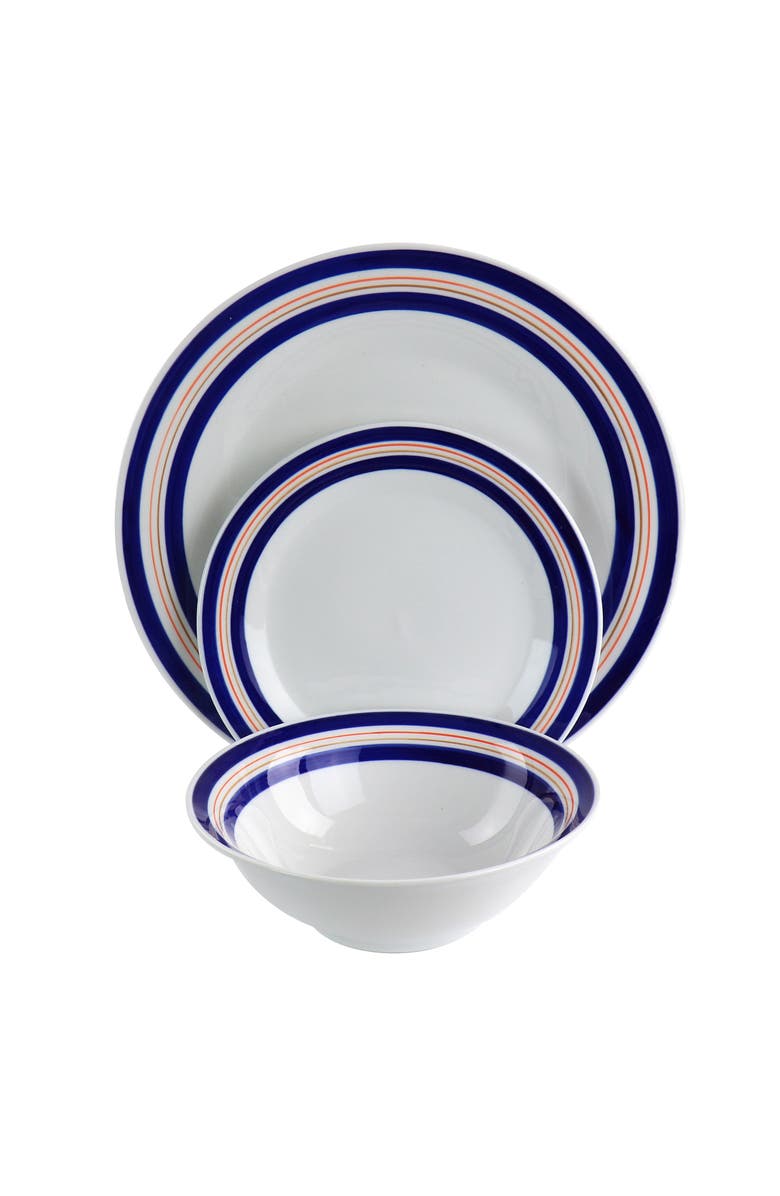 All U Need 32 Piece Ceramic Dinnerware Set, Alternate, color, White