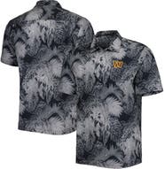 Tommy Bahama Men's Tommy Bahama Black Washington Commanders Coast Luminescent Fronds Camp IslandZone Button-Up Shirt