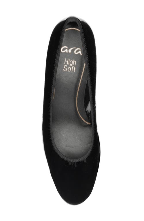 Ara Gypsum Block Heel Pump In Black
