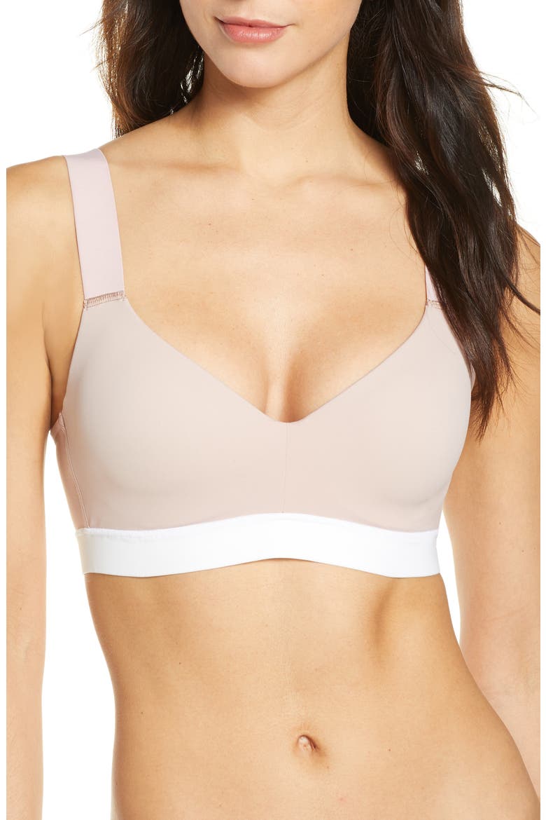 Dynamic Contour Underwire Sports Bra, Main, color, ROSE BEIGE/ WARM WHITE