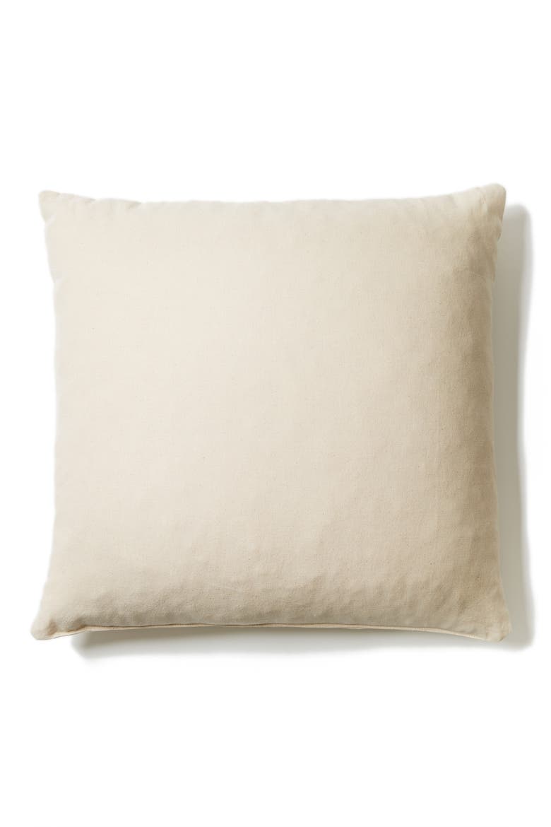 Organic Cotton Latex Throw Pillow, Main, color, UNDYED