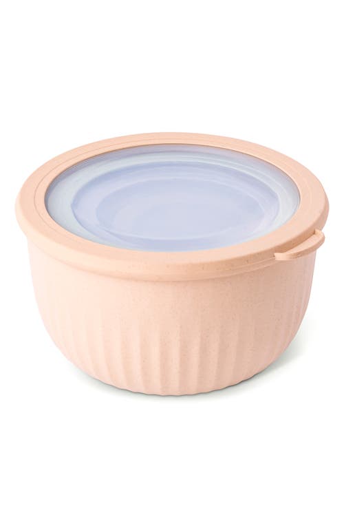 Core Home 8-piece Wheat Fiber Round Bowl Set In Pink