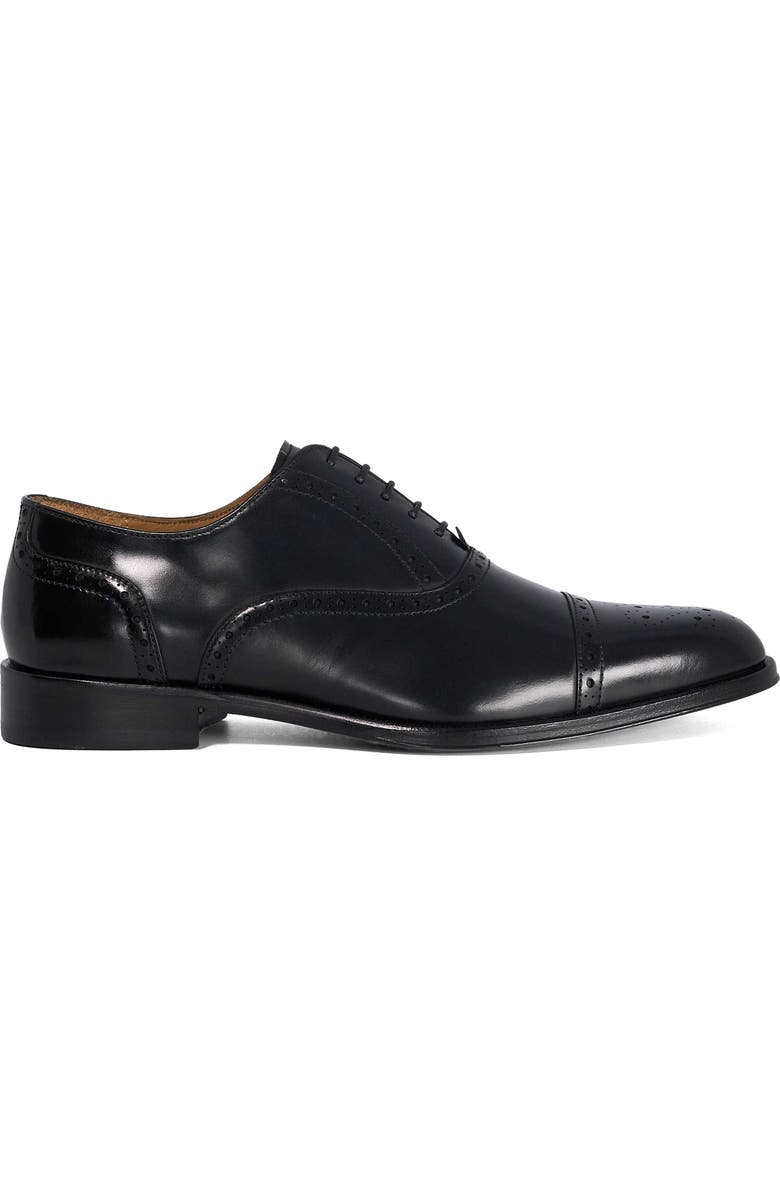 Dune London Soldiers Cap Toe Wingtip Oxford, Alternate, color, Black