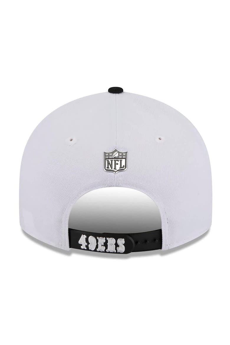 Men's New Era  White/Black San Francisco 49ers 2026 NFL Draft Pre-Curved 9FIFTY Snapback Hat, Alternate, color, White