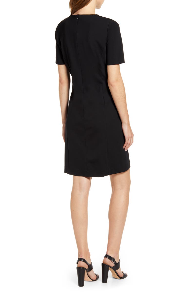 Ming Wang Beaded Neck Knit Dress, Alternate, color, 