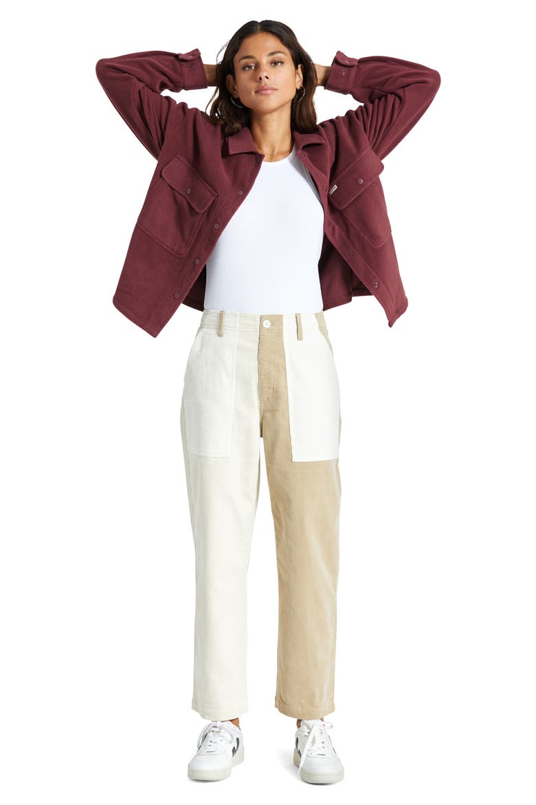 Vancouver Colorblock Cotton Corduroy Pants, Alternate, color, DOVE/ VANILLA