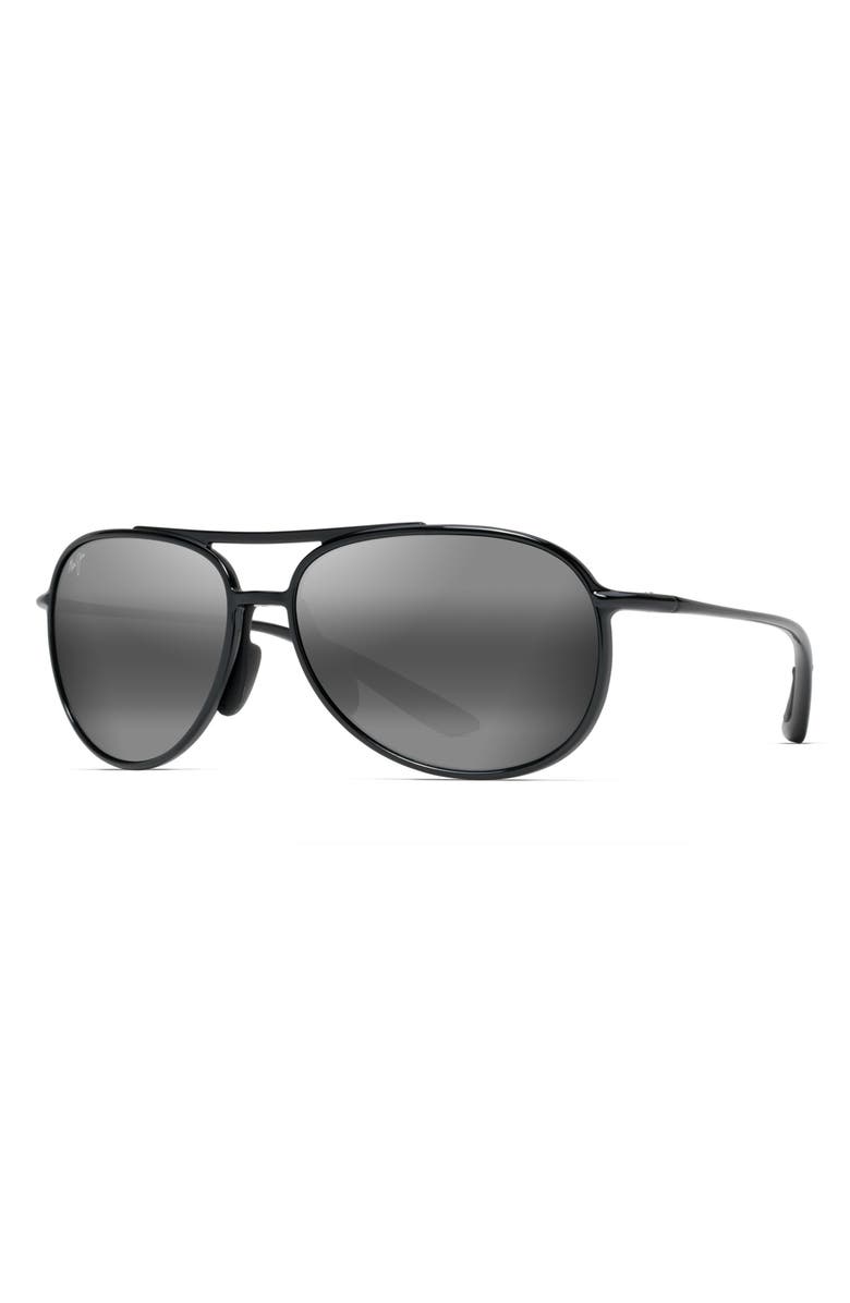 Maui Jim Alelele 60mm PolarizedPlus2<sup>®</sup> Aviator Sunglasses, Alternate, color, 